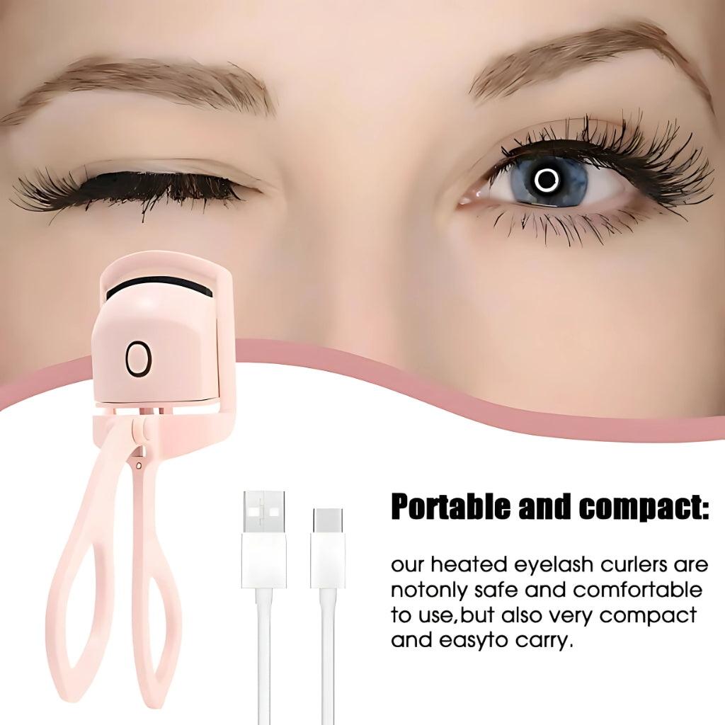 Heated Eyelash Curler, Portable & Quick Heating, Perfect for All Lash Types