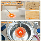 360° Rotating Microfiber Mop, Extendable Floor Cleaning Stick