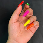 Pack Of 2 576 Pcs Artificial Nails With Free Nail Glue Made Of Abs Plastic In Multicolor