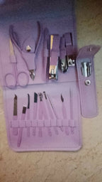 16-in-1 Stainless Steel Nail Care Kit – Manicure & Pedicure Tool Set (Random Color)