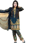 Suit, Arabic Lawn Suit, Printed & Stitched, for Women