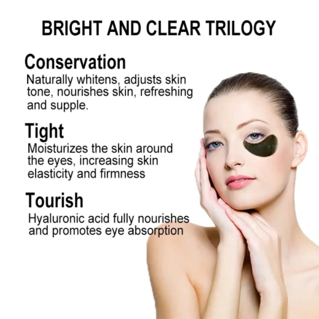 Gold Black Pearl Hydrogel Eye Mask, Anti-Aging & Firming, for All Skin Types