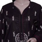 Black Embroidered Lawn Suit, 3-Piece with Zari Dupatta, for Women