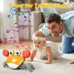 Tummy Time Crawling Crab, Moving Toy, Interactive & Musical, for Babies & Toddlers