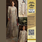 Organza Pakistani Dress 2024, Heavy Embroidery, Silk Trouser & Digital Organza Dupatta