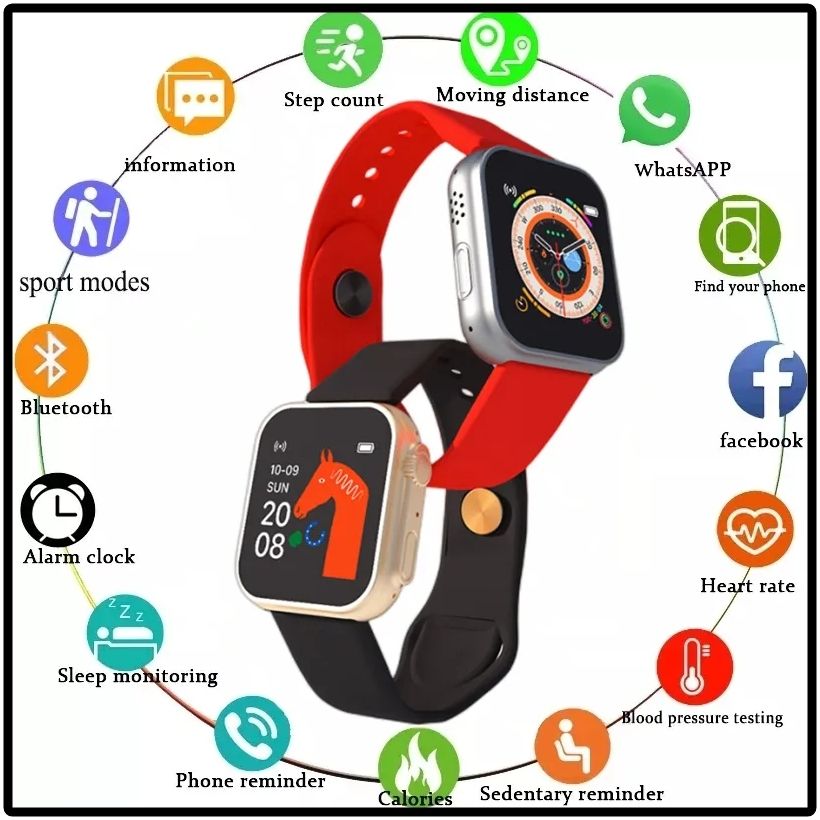 Smartwatch, D20 Ultra, with Fitness Tracking and Smart Notifications
