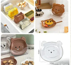 8 Plates With Stand Bear Design Stylish Organized Dining Set