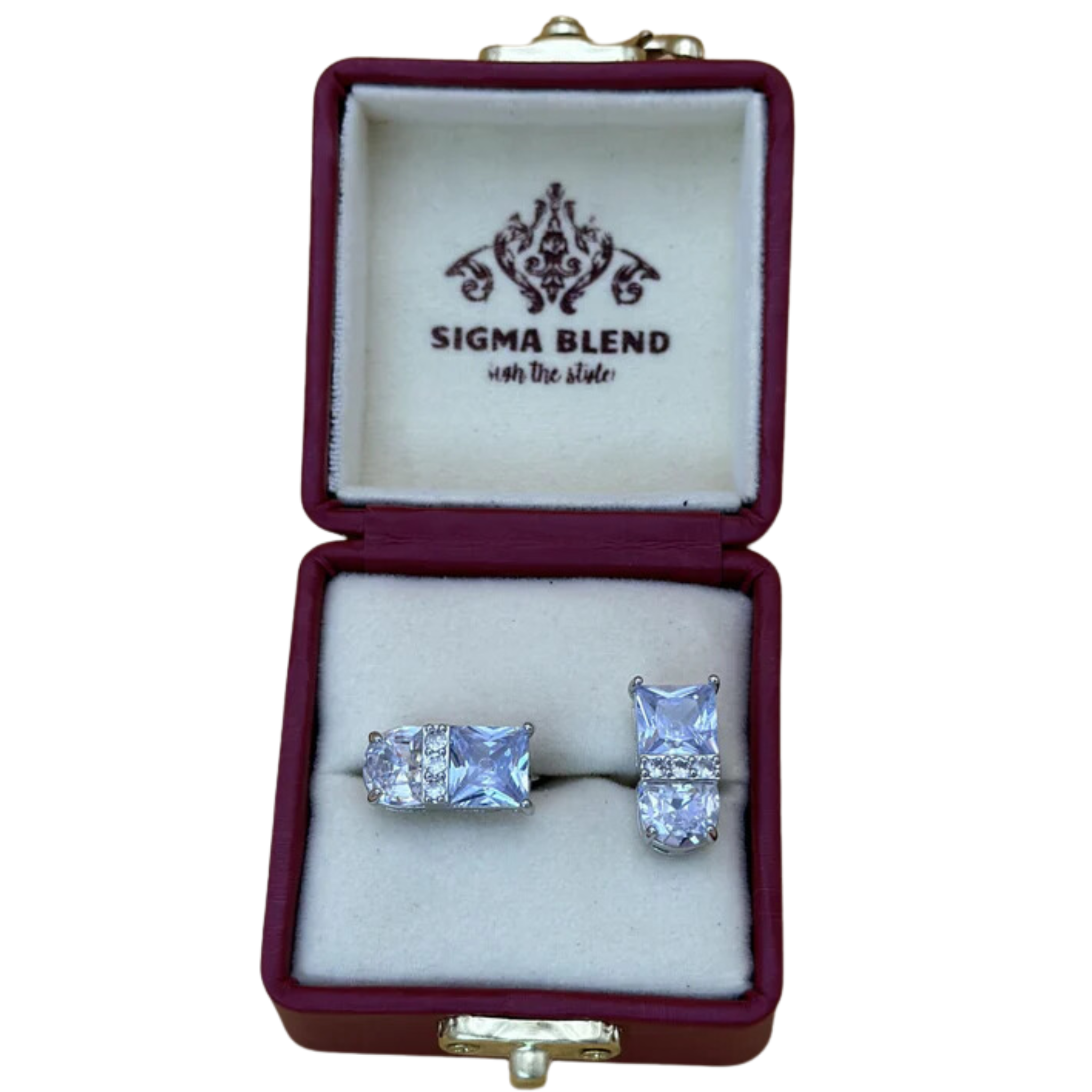 Cuff links Stud Button, Silver White & Premium, for Sophisticated Look