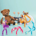 Suction Cup Giraffe Pop Tube, Flexible Sensory Toy, for Kids & Adults
