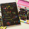 Rainbow Scratch Note Pad, 10x14cm Drawing Book, Non-Toxic Art Activity for Kids