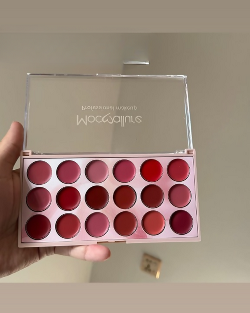 Moccallure Professional 18-Colors Lipstick Kit – Long-Lasting, Hydrating & Compact | Unisex Makeup Set