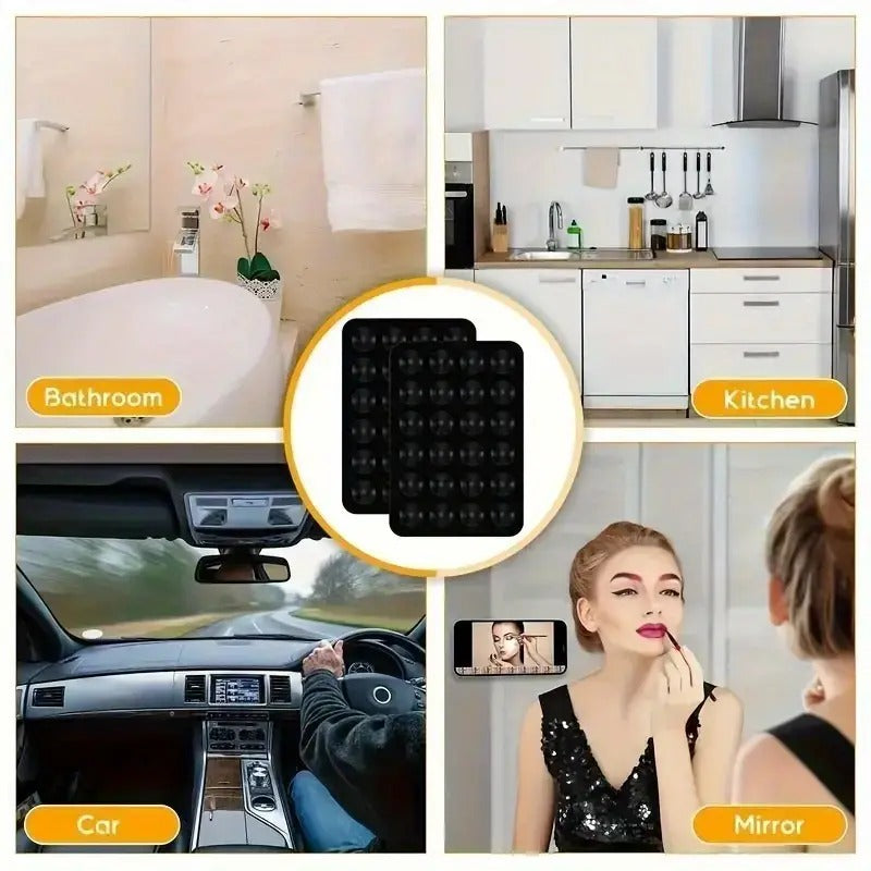 Mobile Bubble Grip Double Suction Silicone Phone Holder