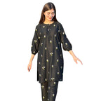 Suit, Trendy Petal Embroidery 2 Piece, Stylish & Elegant, for Women