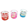 Romantic Glass Gel Candles, Pack of 12, with Sea Rocks, for Special Occasions
