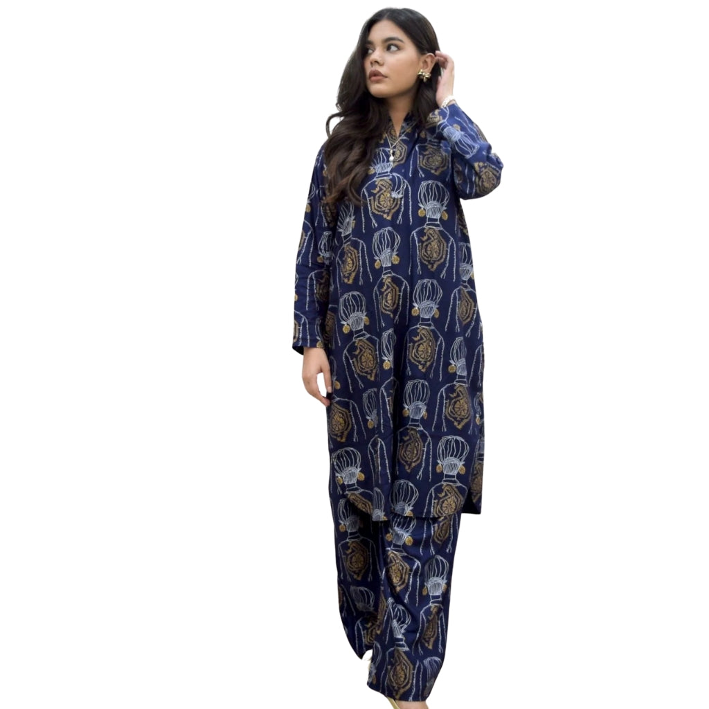 Stitched Arabic Lawn Suit, Long Length & Summer Wear, for Women