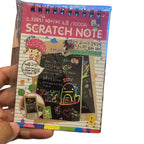 Rainbow Scratch Note Pad, 10x14cm Drawing Book, Non-Toxic Art Activity for Kids