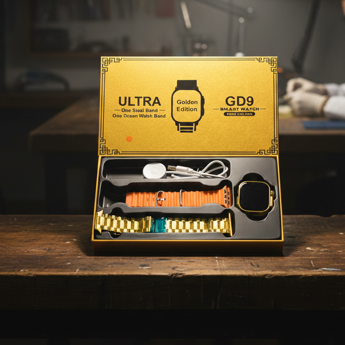 GD9 Ultra Golden Edition Smart Watch, Premium Design Smartwear