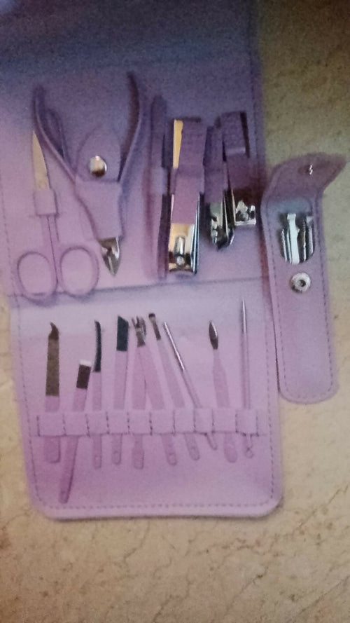 16-in-1 Stainless Steel Nail Care Kit – Manicure & Pedicure Tool Set (Random Color)