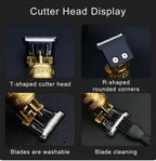 Metal Body Vintage T9 Hair Trimmer For Men Professional Usb Rechargeable Beard And Hair Cutting Machine Precision Shaver