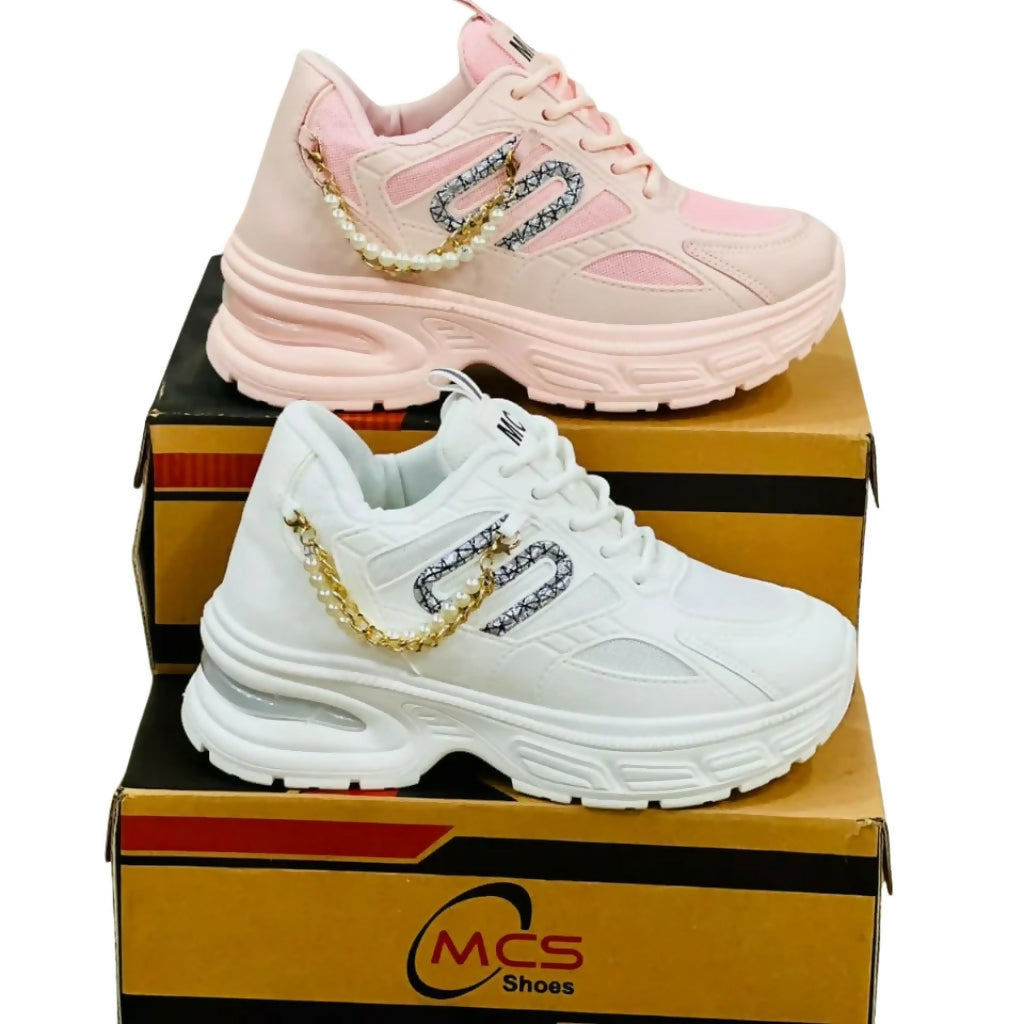 Girls High Sole Joggers, Trendy & Comfortable Casual Footwear