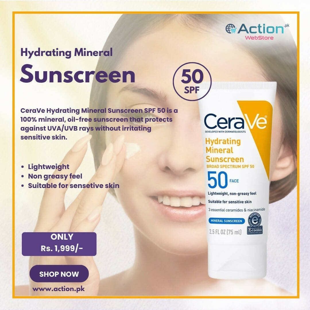 Cerave 4 In 1 Skincare Kit Night Cream, Sunblock, Cleanser & Serum, for Radiant Skin