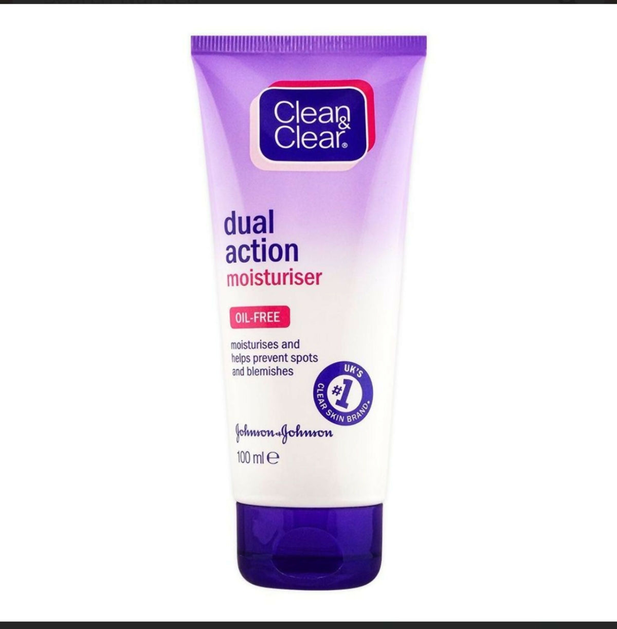 Clean And Clear Dual Action Moisturizer 100ml Oil Free Spot Fighting Formula Hydrating Daily Skincare For Smooth Clear Skin