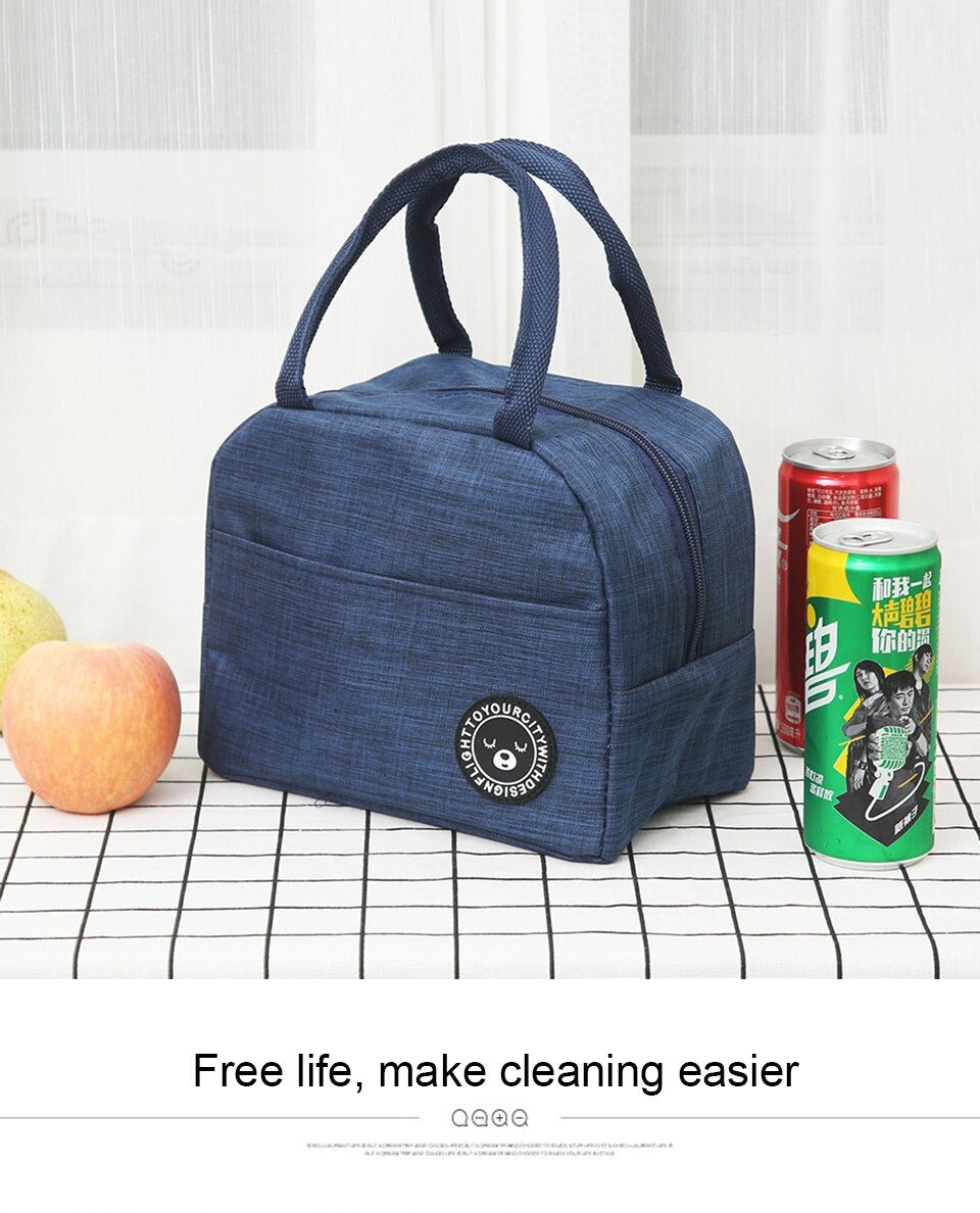 Portable Thermal Insulated Lunch Bag Tote Cooler
