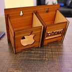 Wall Mounted Wooden Mobile Charging Holder for Home & Office