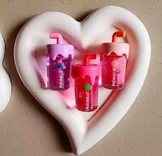 Hudamoji Juice-Shaped Fruit Lip Oil – 3 Pc Random, Hydrating Lip Shiner with Glossy Finish