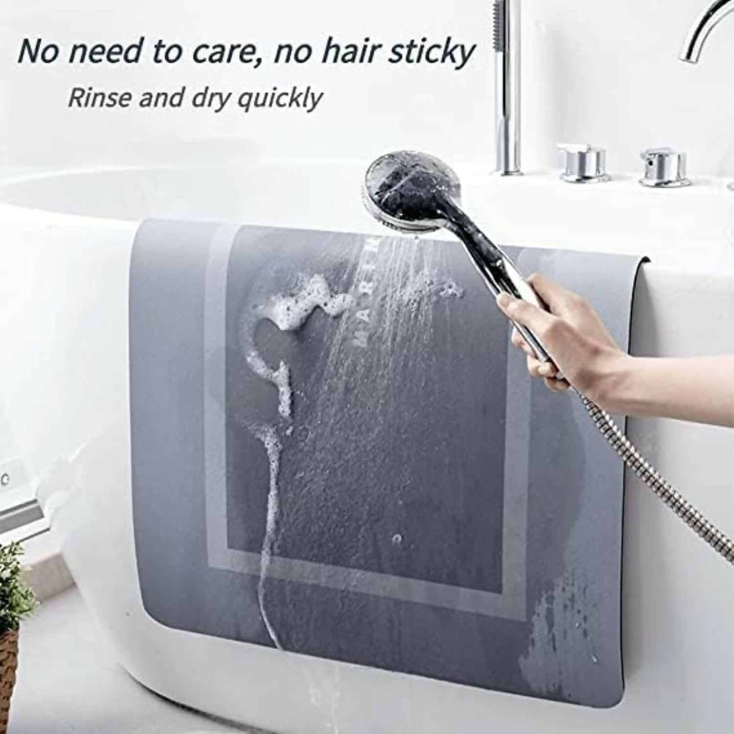 Best Quality Quick-Dry Non-Slip Home Mat – Absorbent, Washable Square Floor Mat for Bathroom, Kitchen & Entryway – Random Color