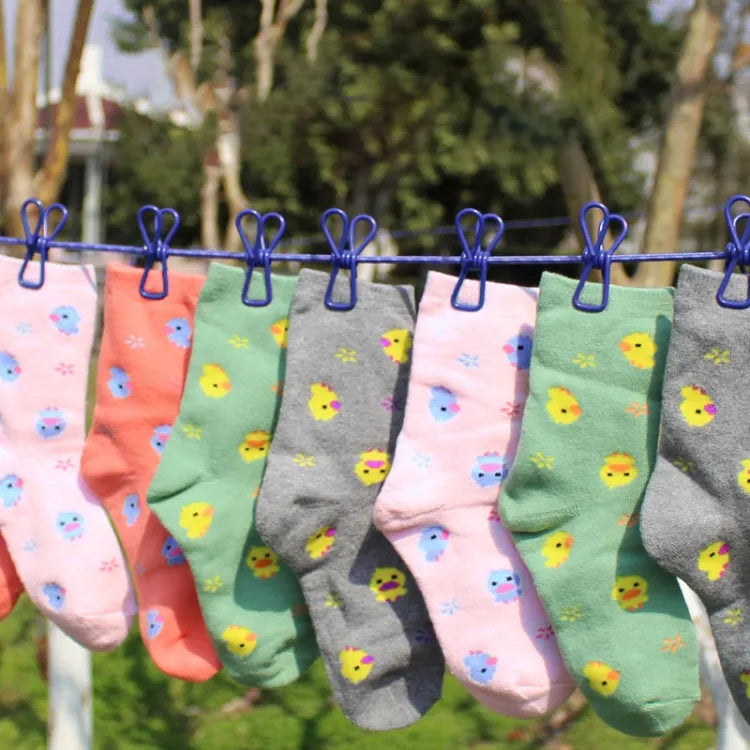 Elastic Laundry Drying Rope with Clips for Travel and Home