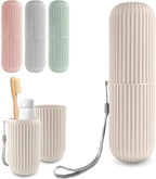 Portable Toothbrush & Toothpaste Holder Case | Travel Storage Box with Cup Function