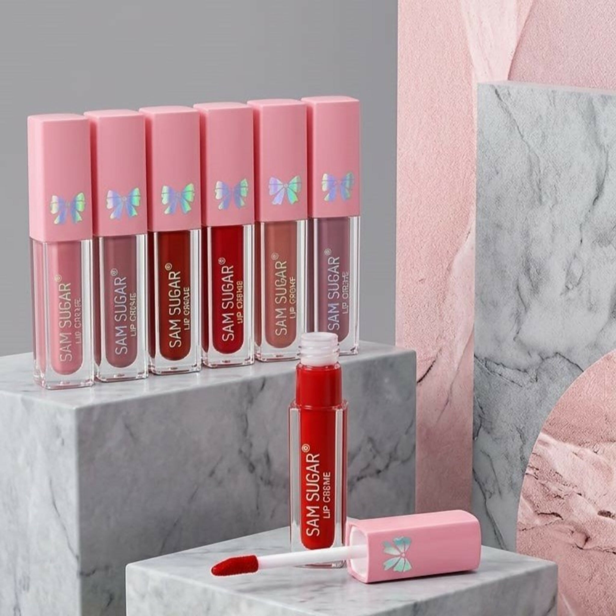 Sam Sugar Matte Liquid Lipsticks Pack Of 4 Long Lasting Multi Shades