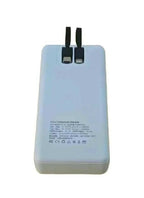 66W Fast Charging 20,000mAh Power Bank with Built-in Cables (White)