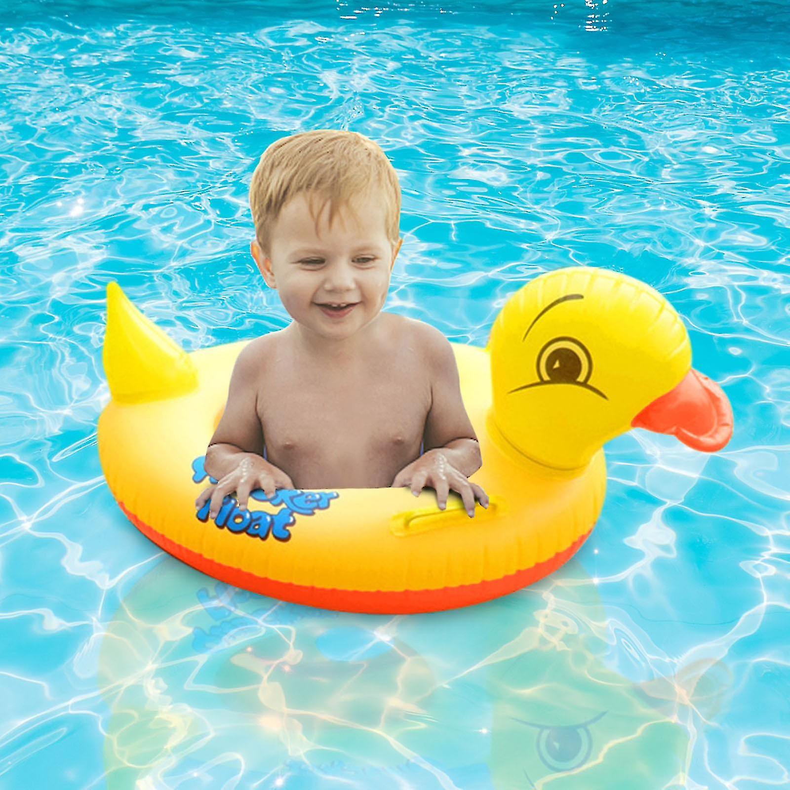 Inflatable Yellow Duck Swim Ring for Baby Pool and Water Play
