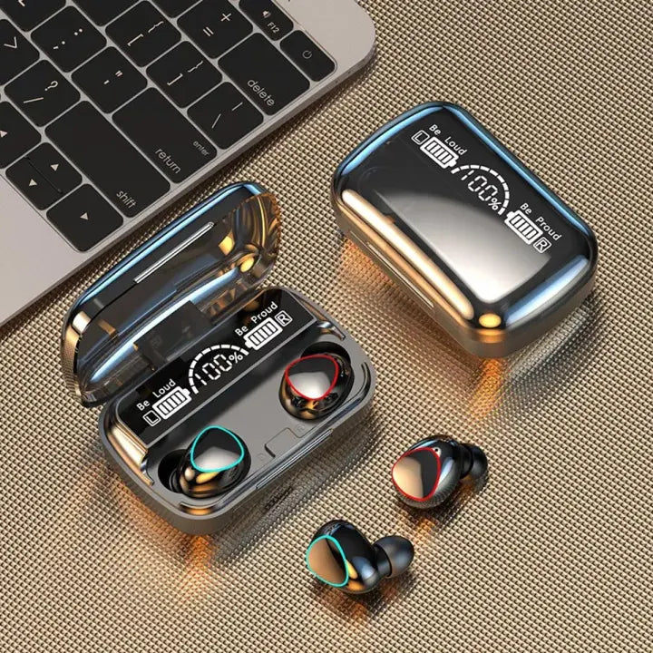 Earphones, Wireless with Touch Control Long Battery Backup and Power Bank Case