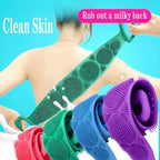 Silicone Back Scrubber Bath Belt, Exfoliator for Deep Cleaning and Massage