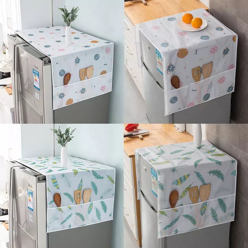 Refrigerator Cover, Waterproof with Side Pockets Dustproof
