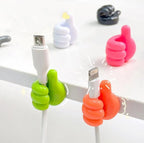 Hanger, Creative Thumb Wall Hooks Silicone Key and Cable Holder