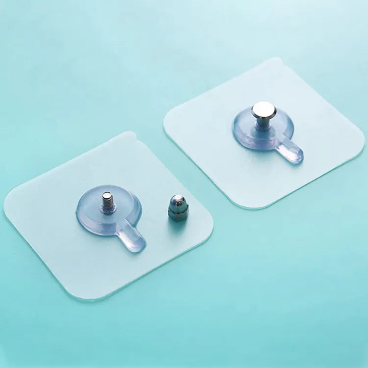 Wall Hook, Strong Adhesive, Waterproof Nail Free Hanging Hook for Home Use - 4 Pieces