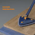 Mop, Triangle Rotating Microfiber, with 1.3m Stainless Steel Handle