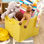 Storage Box, Foldable Canvas with Divider Grey Organizer Basket