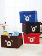 Foldable Bear Toy Storage Bin Kids Toy Organizer Box