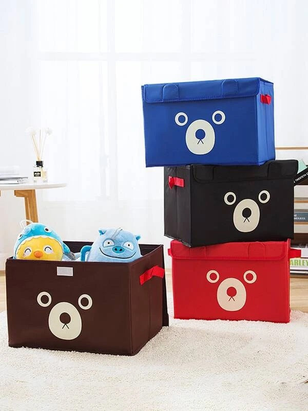 Foldable Bear Toy Storage Bin Kids Toy Organizer Box