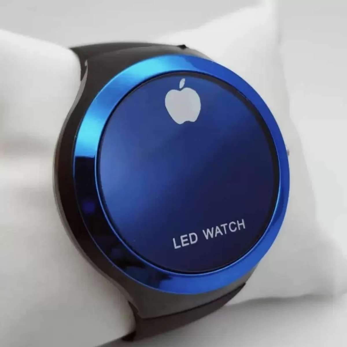 Digital Watch, Round Shape Led with Apple Logo, for Unisex