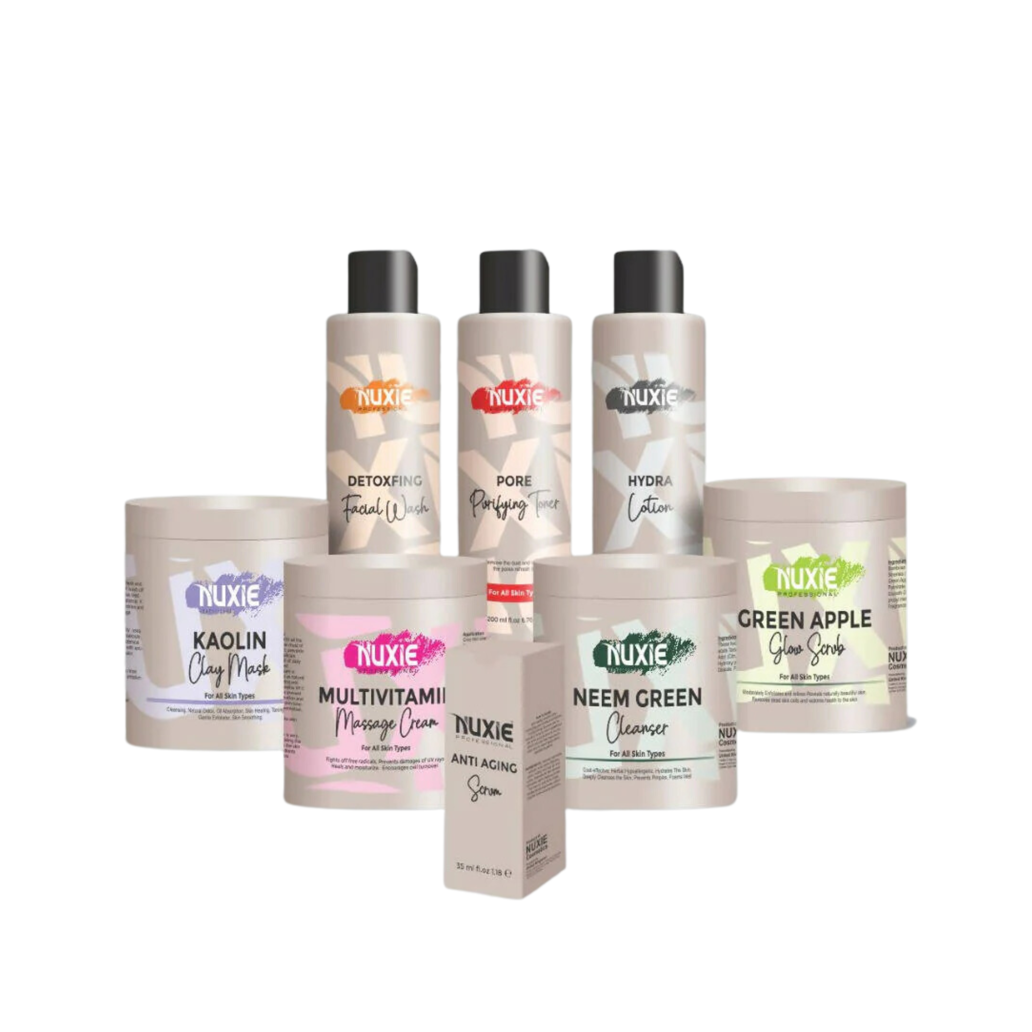 Nuxie Anti Aging Facial Kit Reduce Fine Lines and Wrinkles