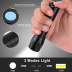 Portable LED Flashlight – Mini Rechargeable Torch with Side Light