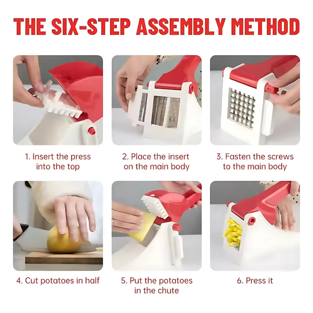 Vegetable Slicer Dicer, Ergonomic Handle & Sharp Steel Blades, for Home Kitchen Use