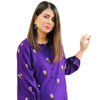 Suit, Trendy Petal Embroidery 2 Piece, Stylish & Elegant, for Women