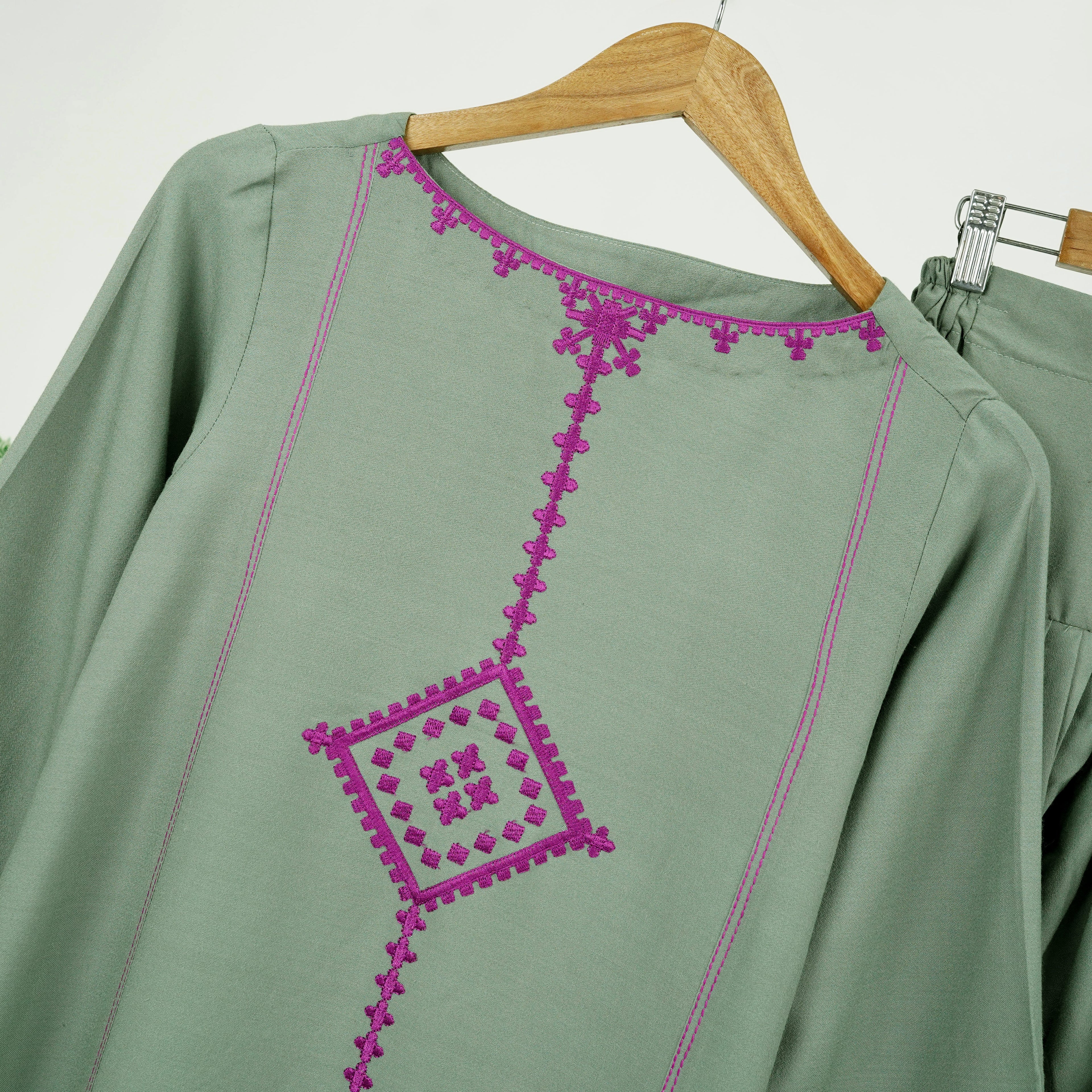 Olive Embroidered
